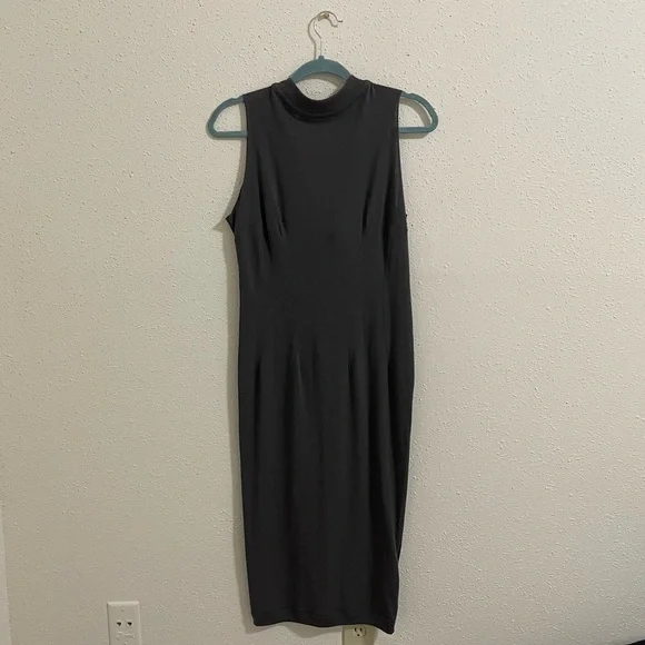 RtA Bandit Dress Jersey Knit Midi Faded Grey - Picture 2 of 12